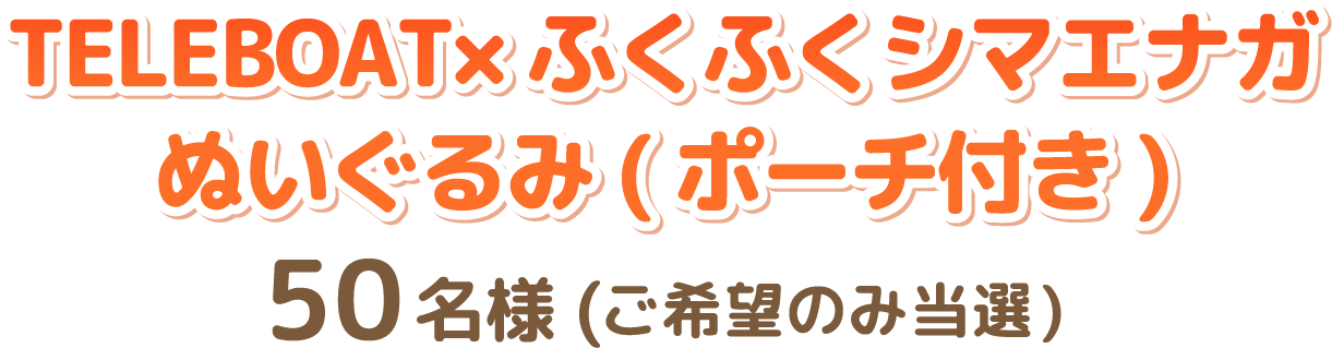 TELEBOAT×ふくふくシマエナガぬいぐるみ(ポーチ付き)50名様(ご希望のみ当選)